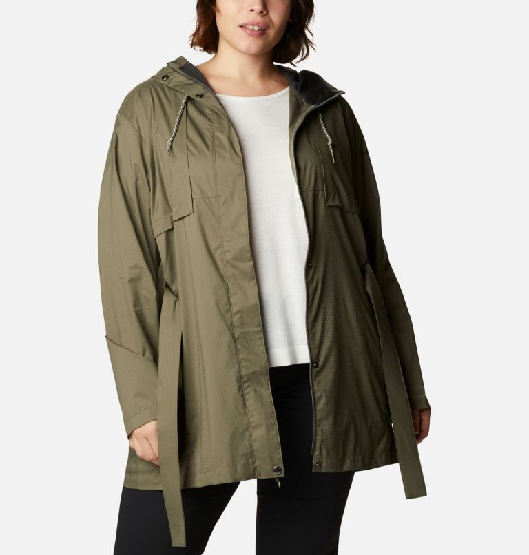 Women's Columbia Pardon My Trench Rain Jackets Olive | Plus Size CA-B0416